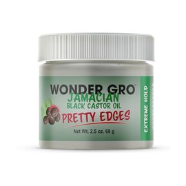 Wonder Gro Jamaican Black Castor Oil Edge Gel for Extreme Hold, 2.4 oz - Soften & Control Hair