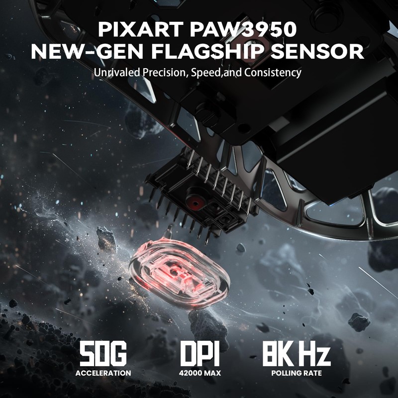 ATTACK SHARK R2 45g Superlight Magnesium Alloy Mouse, PixArt PAW3950
