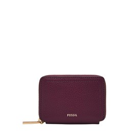 Fossil Logan Zip Around Card Case, Purple, Casual