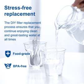 Anmumu 6-Pack Mavea Water Filter Replacement for MAVEA Pitcher 1001122,1001495 LEVOIT Pitcher,Brita Mavea Maxtra, Maxtra+ and more brand of Water filter Pitcher