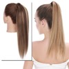 MY-LADY Ponytail Extension Human Hair 20 Inch Ash Blonde &
