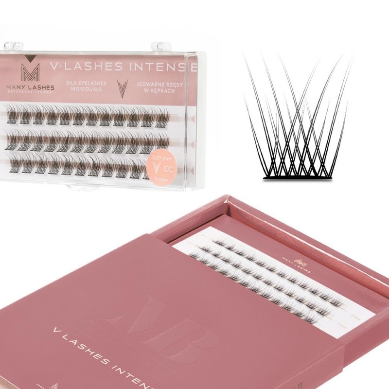 MANY BEAUTY "Intense" False Eyelash Clusters, 120 Pieces, Single Eyelash