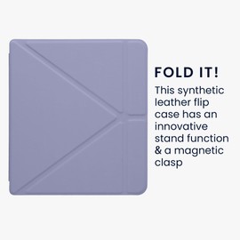 kwmobile Origami Case Compatible with Kobo Sage Case - Slim PU Leather Cover with Stand - Lavender