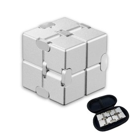 Letaya Infinity Cube Weighted Fidget Infinity Cube Aluminum Alloy 210g with Case
