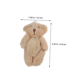 BESPORTBLE 8Pcs Mini Plush Bear Keychain Soft Stuffed Animal for Shower Favors DIY Party Centerpieces Miniature Bear Figures for Valentine Day
