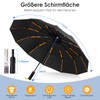 Hnjindong Windproof umbrella, strong, 12-rib reinforced travel automatic pocket umbrella