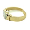 Ladies Oval Case Metal Bangle Cuff Fashion Watch Pearl Dial