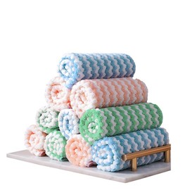 10 Counts Microfiber Cleaning Cloth, Super Soft Absorbent Dish Towels Rags Cloths for Washing Dishes and Kitchen Drying Cleaning House Keeping