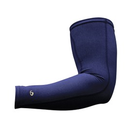 Phiten Titanium Compression Single Arm Sleeve, Heather Navy, Small