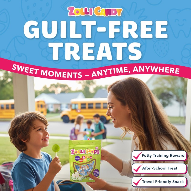 Zollipops Clean Teeth Lollipops, Green Apple, 3.1 Oz