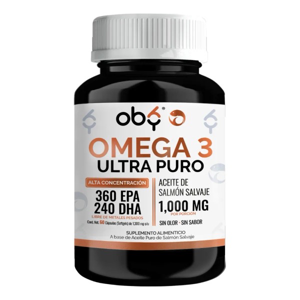 Omega 3 Premium 1300mg Aceite De Salmon Salvaje Puro Con