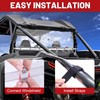 StarknightMT RZR Rear Windshield Vented Window Compatible with Polaris 2024+