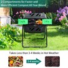 YITAHOME Large Outdoor Dual Bin Composter Tumbling, 43 Gallon Rotating