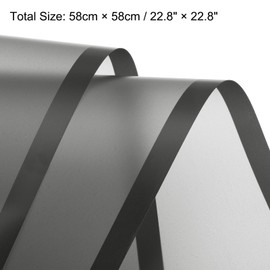 MECCANIXITY 10pcs Transparent Black Border Flower Wrapping Paper 22.8"x22.8" Waterproof Floral Wrapping Paper for DIY Crafts, Gift Flower Shop Bouquet Packaging