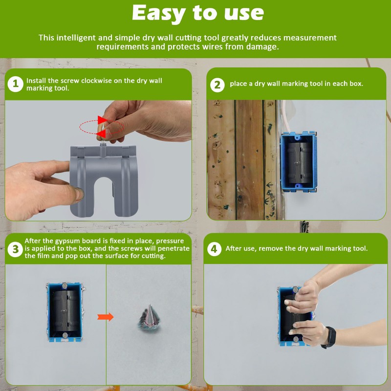 5PCS Drywall Marking Tool Accurate Marking Dry Wall Electric Box