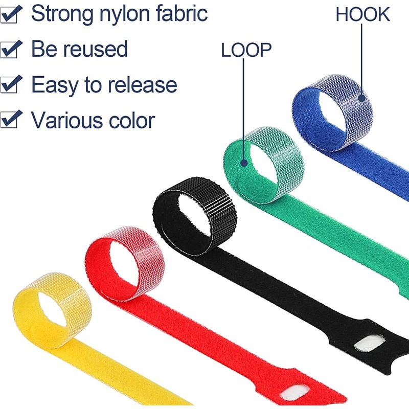 Cable Tie Cord Binding Bands, Cable Ties Velcro Tape Storage