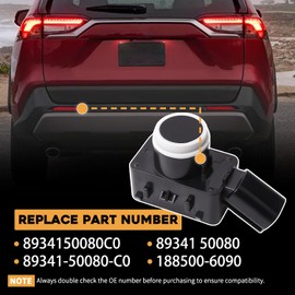 89341-50080-C0 Ultrasonic Parking Sensor Fit For Toyota RAV4 Camry Corolla Tundra 2021-2025 Fit For Lexus LS LX NX RX UX 2020-2025 Parking Aid Sensor Replaces 8934150080C0 89341 50080 188500-6090