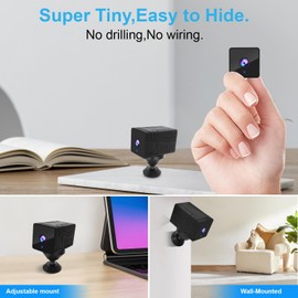 4K Wireless WiFi Camera,1800mAh Battery,Upgrade 4K Outdoor Wireless Baby Monitor Home Security Camera Tiny Office Secret Surveillance Cams with Video Recording AI Human Detection Auto Night Vision