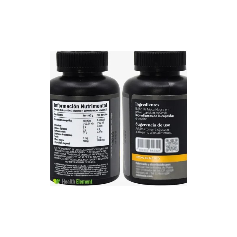 Maca Negra Peruana | 1000 Mg | Momosie | 60
