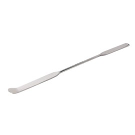 Scientific Labwares Stainless Steel Double Ended Micro Lab Spatula Sampler, Square & Round Angled End - Chattaway Style (8")