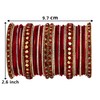 Aheli Maroon Chuda Chura Bangle Set Indian Traditional Bridal Fashion