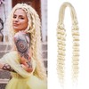 Double Ended Wavy Dreadlock Extensions 24 Inch 10 Strands DE