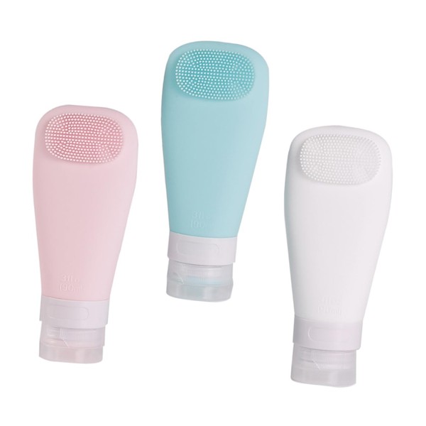 VICASKY 3Pcs Creative Liquid Dispenser Unique Bristle Cosmetics Bottle for