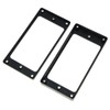 KAISH 2pcs Black Humbucker Pickup Ring Curved Bottom Fame for