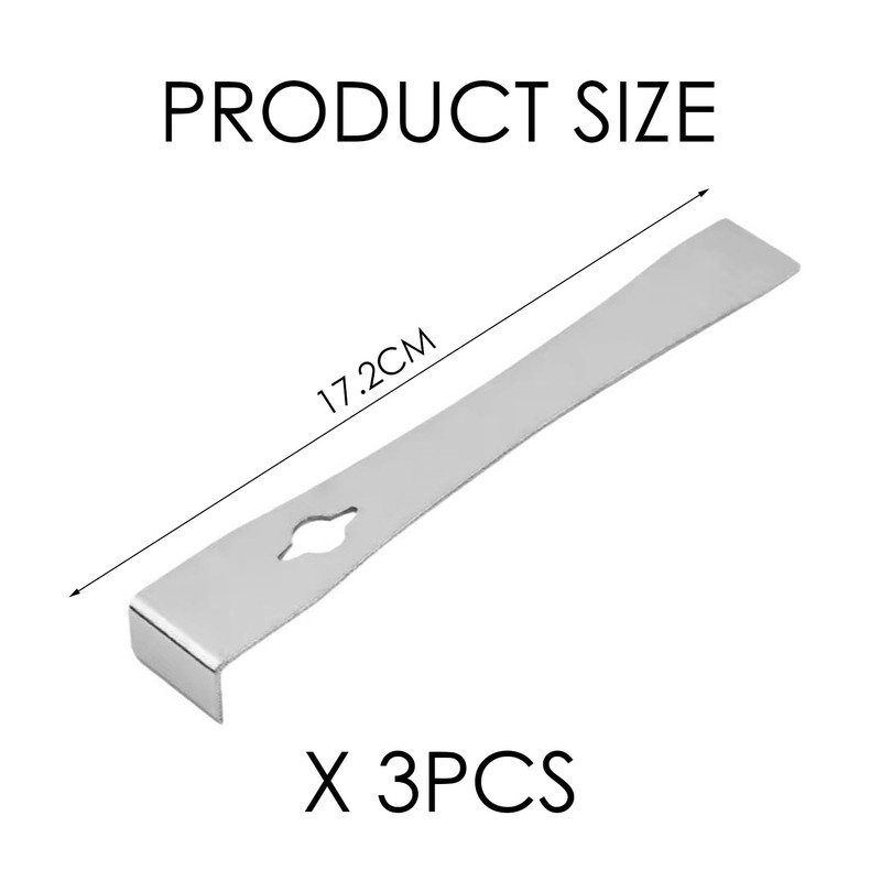 TVSVKWE 3 Pieces Crowbar, Manual Nail Lifter, Stainless Steel Scraper,