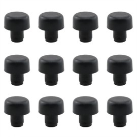 HJGarden 30PCS Black Patio Outdoor Furniture Glass Table Top an ti-Collision Embedded PVC an ti-Collision Foot Pads Stem Bumpers Glide