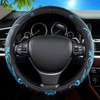 Car Leather Steering Wheel Cover - Panapi Material, Universal 14.5-15