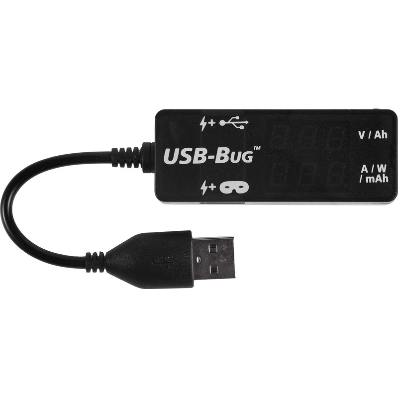 Triplett USB-Bug Dual-Output Inline USB-A Tester with Data Masking Port