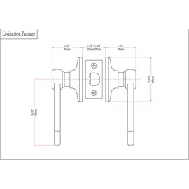 Designers Impressions Livingston Design Oil Rubbed Bronze Passage Door Lever (Hall and Closet)