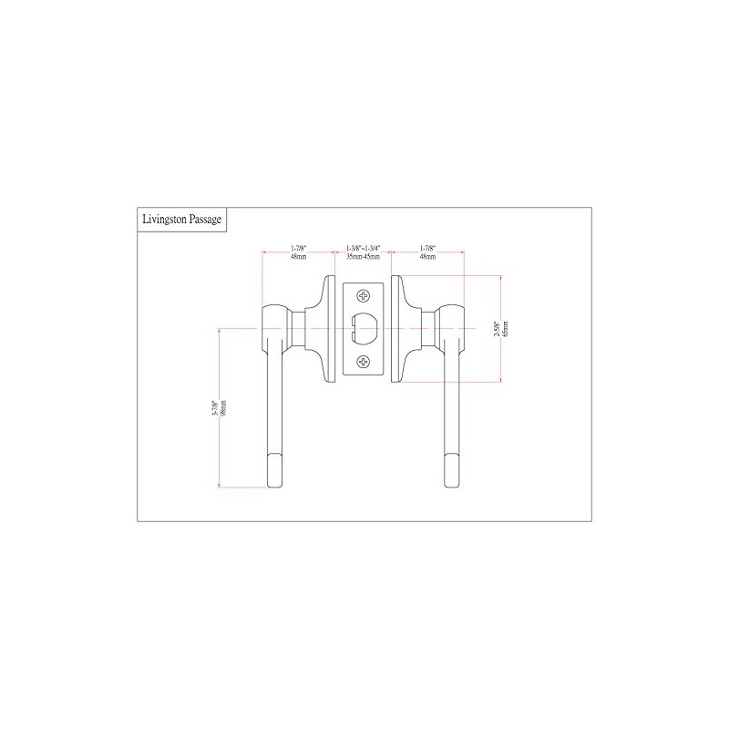 Designers Impressions Livingston Design Oil Rubbed Bronze Passage Door Lever