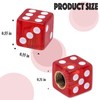 MEAJOO 4PCS Dice Shape Tire Valve Stem Caps, Universal Copper