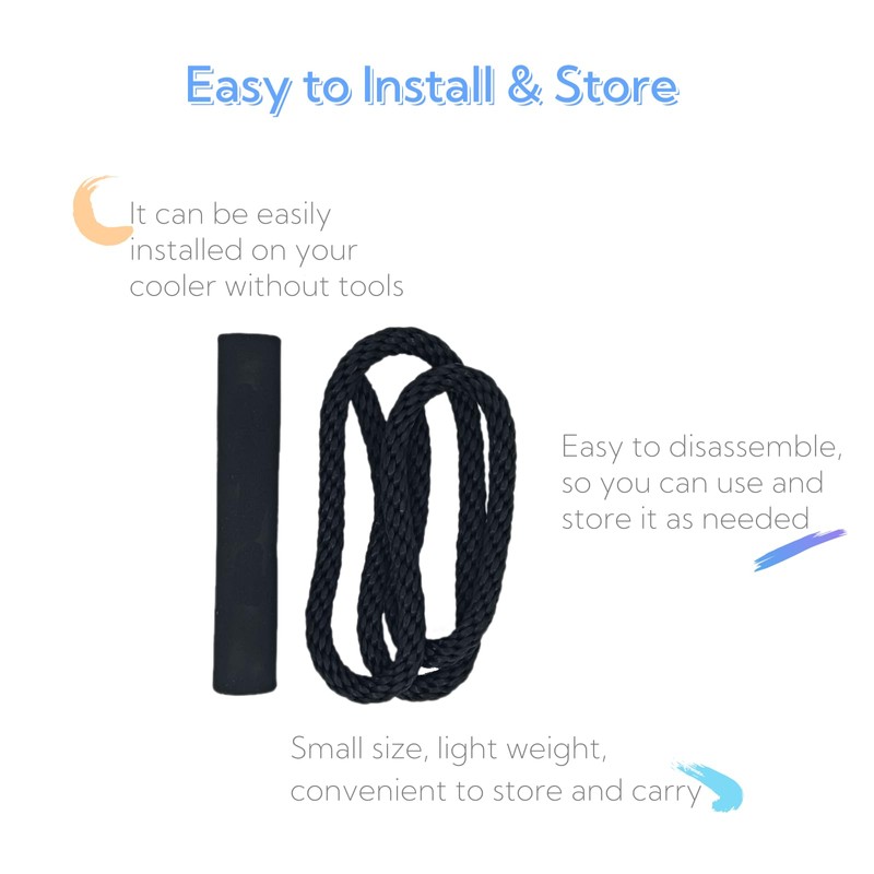 2PCS Cooler Rope Handle Replacement, Ideal for Use with YETI