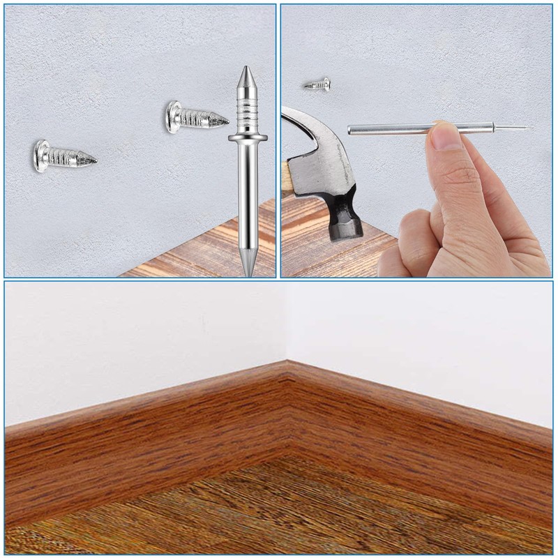 simarro 200 Pcs Double-Headed Nails Solid Wood Seamless, Nails Skirting