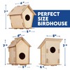 CRAFTY HAPPITOYS Birdhouse Kit - 15 Unfinished Wood Bird Houses