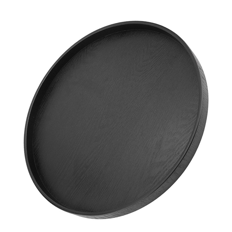 Round Shape Solid Wood Tea Coffee Snack Food Meals Serving
