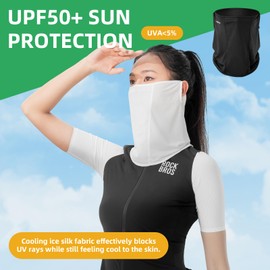 ROCKBROS Neck Gaiter, UPF 50+ Cooling Face Cover, UV Protection Ice Silk Neck Cover, Breathable Neck Gaiters for Men Women