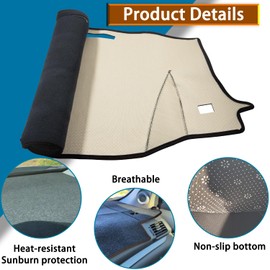 ZOXOQ Dashboard Cover for Honda Pilot Accessories 2016-2022 / Passport Accessories 2019-2025 / Ridgeline Accessories 2017-2025 Dash Board Mat Sunshield Pad Carpet Protector Wihout HUD (Black)