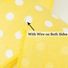 HUIHUANG Yellow Polka Dot Burlap Ribbon Wired Edge Ribbon 2.5