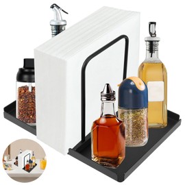 Napkin Holder Black Metal Napkin Holder for Desktop, Napkin Stand for Decorating, Paper Napkin Holder for Kitchen, Dining Table and Party