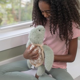 The Petting Zoo Sea Turtle Stuffed Animal Plushie, Gifts for Kids, Fuzzlez Sealife Animals, Tortoise Plush Toy 10 Inches