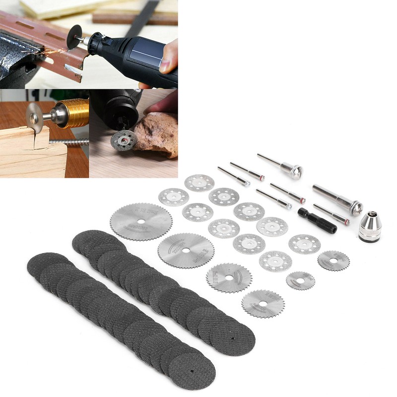 60Pcs/Set Cutting Disc Saw Blade Chuck Set for Electric Drill