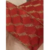 Premium Red & Sparkly Gold Ribbon 2.5” Premium CHRISTMAS Wired