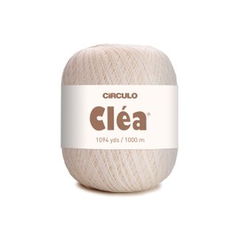 Circulo Clea Yarn – Crochet Thread Fine Size 10-8/2 Perfect for Weaving - 100% Mercerized Brazilian Cotton (Pack of 1 Ball) – 5.3 oz, 1094 yds - Color: Off-White - 8176
