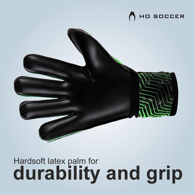 HO Soccer Force Green Unisex Kids' Goalkeeper Gloves, Black/Green, Size