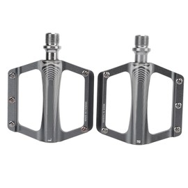 Enlee Bicycle Pedals Aluminum Alloy DU Bearing Bike Flat Pedal for Road Mountain BikesTitanium
