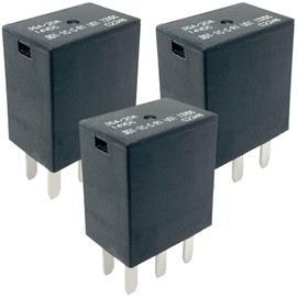 3-Pack 301-1C-C-R1 U01 Relay - 35A/20A 12VDC 5-Pin SPDT Automotive Relay - Compatible with Ford F-150, Dodge Ram, Jeep Wrangler - Fixes Fuel Pump, Cooling Fan & P0230/P0699 Errors